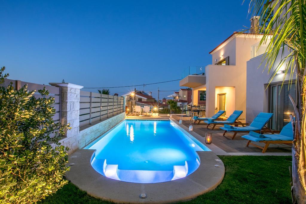 Superior Villa Marina Mare Sauna Hammam Nea Kydonia المظهر الخارجي الصورة
